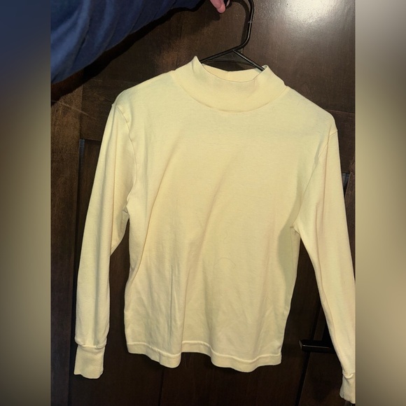 Erika Tops - Erika & Co Yellow Mock Turtleneck Long Sleeve - Size Medium